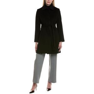 Fleurette Womens  Wool-Blend Coat, Black